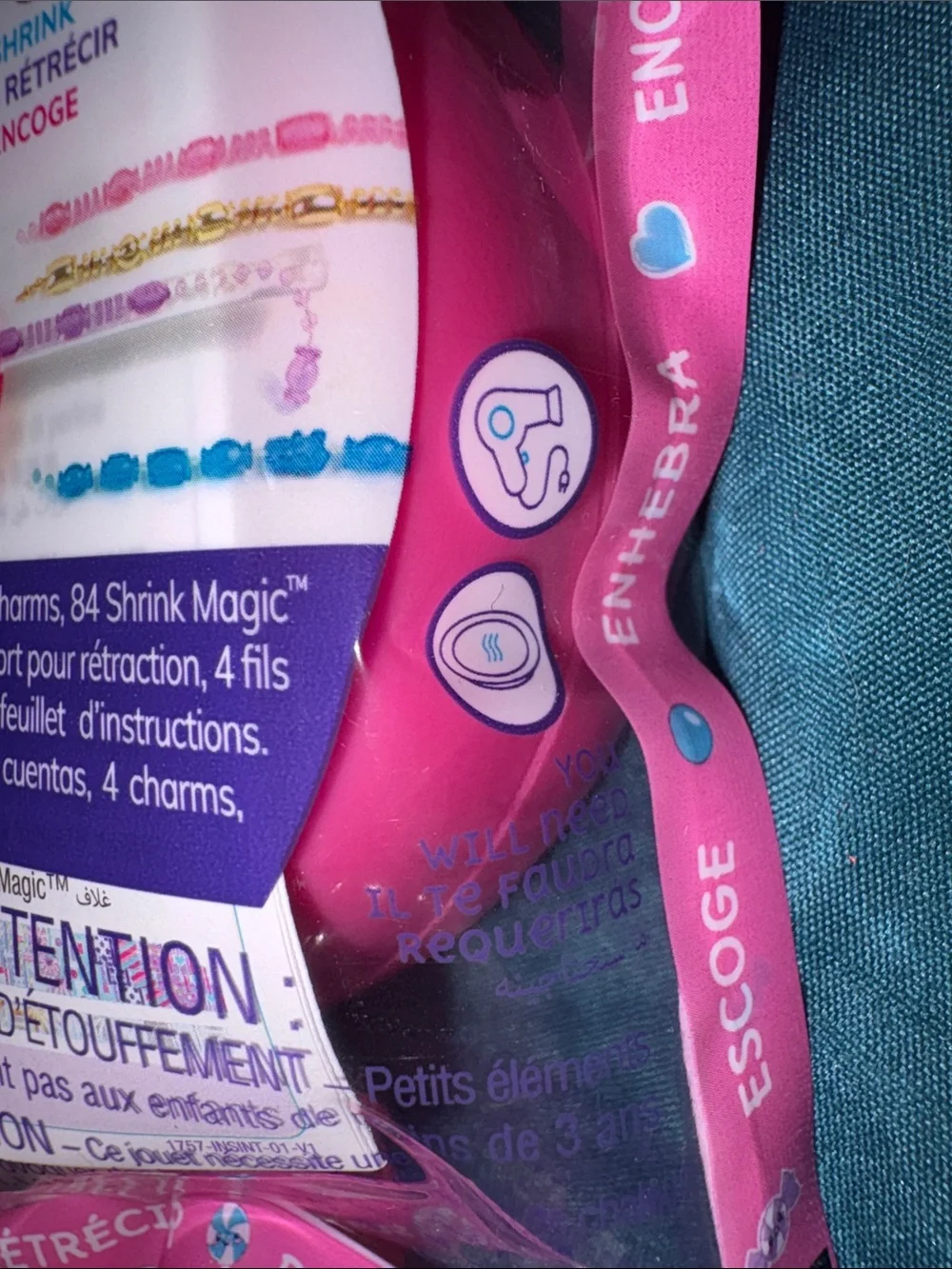 Make It Real Shrink Magic DIY Bracelet Kit- Pink